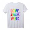 LGBT Pride Schwule Lesben Bisexuelle Transgender T-Shirt für Demonstrationen und Paraden – Für Liebe, Gleichberechtigung und gegen Hass