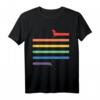 Lustiges LGBT Gay Pride Dackel Regenbogen Flagge Hund Geschenk T-Shirt – Unterstütze Gleichheit & Bürgerrechte mit Humor