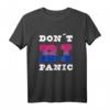 „Don´t BI Panic“ Bisexuelle Stolz Flagge LGBTQ Meme T-Shirt – Buntes Support-Statement für Pride & Trendmode