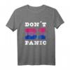 „Don´t BI Panic“ Bisexuelle Stolz Flagge LGBTQ Meme T-Shirt – Buntes Support-Statement für Pride & Trendmode