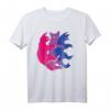 LGBTQ Bisexuelle Pride-Flagge T-Shirt mit Katzenflor – Lustiges Stolz-Design für Männer, Frauen & Freunde zum Geburtstag, Weihnachten & Pride