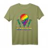 Gay Alien Regenbogen LGBTQ Queer CSD Geschenk T-Shirt – Unterstütze die Community bei Paraden, Demonstrationen & im Alltag