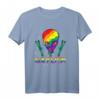 Gay Alien Regenbogen LGBTQ Queer CSD Geschenk T-Shirt – Unterstütze die Community bei Paraden, Demonstrationen & im Alltag