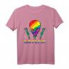 Gay Alien Regenbogen LGBTQ Queer CSD Geschenk T-Shirt – Unterstütze die Community bei Paraden, Demonstrationen & im Alltag