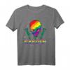 Gay Alien Regenbogen LGBTQ Queer CSD Geschenk T-Shirt – Unterstütze die Community bei Paraden, Demonstrationen & im Alltag