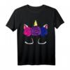 Bisexuelles Einhorn LGBT-Q Pride T-Shirt - Magisches, dezentes Bi Pride Flagge Design für Stolz und Unterstützung