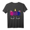 Bisexuelles Einhorn LGBT-Q Pride T-Shirt - Magisches, dezentes Bi Pride Flagge Design für Stolz und Unterstützung
