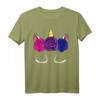 Bisexuelles Einhorn LGBT-Q Pride T-Shirt - Magisches, dezentes Bi Pride Flagge Design für Stolz und Unterstützung