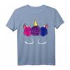 Bisexuelles Einhorn LGBT-Q Pride T-Shirt - Magisches, dezentes Bi Pride Flagge Design für Stolz und Unterstützung