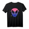 Bisexueller Alien LGBTQ Bi Pride Flagge Space T-Shirt – Lustiges und ermächtigendes Design für sexuelle Vielfalt, Selbstliebe und Pride