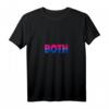 Damen Both Cute Minimalist Bisexual Pride Flag Color Design T-Shirt mit V-Ausschnitt – Support LGBTQ & Stolz auf Bisexualität