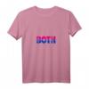 Damen Both Cute Minimalist Bisexual Pride Flag Color Design T-Shirt mit V-Ausschnitt – Support LGBTQ & Stolz auf Bisexualität