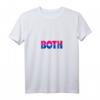Damen Both Cute Minimalist Bisexual Pride Flag Color Design T-Shirt mit V-Ausschnitt – Support LGBTQ & Stolz auf Bisexualität