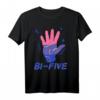 Bi-Five High Five Bisexuell LGBTQ Pride Flagge Lustiges T-Shirt – Unterstütze sexuelle Vielfalt & Selbstliebe