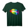 Regenbogen Lippen LGBT Pride Support T-Shirt - Unterstützung für LGBTQ+ Rechte & Community bei Pride-Paraden und Protesten