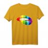 Regenbogen Lippen LGBT Pride Support T-Shirt - Unterstützung für LGBTQ+ Rechte & Community bei Pride-Paraden und Protesten