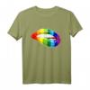 Regenbogen Lippen LGBT Pride Support T-Shirt - Unterstützung für LGBTQ+ Rechte & Community bei Pride-Paraden und Protesten