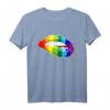 Regenbogen Lippen LGBT Pride Support T-Shirt - Unterstützung für LGBTQ+ Rechte & Community bei Pride-Paraden und Protesten