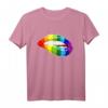 Regenbogen Lippen LGBT Pride Support T-Shirt - Unterstützung für LGBTQ+ Rechte & Community bei Pride-Paraden und Protesten