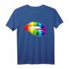 Regenbogen Lippen LGBT Pride Support T-Shirt - Unterstützung für LGBTQ+ Rechte & Community bei Pride-Paraden und Protesten