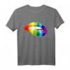 Regenbogen Lippen LGBT Pride Support T-Shirt - Unterstützung für LGBTQ+ Rechte & Community bei Pride-Paraden und Protesten