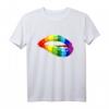 Regenbogen Lippen LGBT Pride Support T-Shirt - Unterstützung für LGBTQ+ Rechte & Community bei Pride-Paraden und Protesten