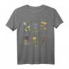 Wildblumen Natur Flower Botanic Chart Vintage Botanical T-Shirt – Für Pflanzenliebhaber, Botaniker & Naturfreunde mit lateinischen Blumenbezeichnungen