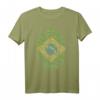 Brasilien Fingerabdruck Flagge Geschenk T-Shirt – Stolz auf brasilianische Herkunft, perfekt für Brasilianer und Brasilien-Fans