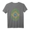 Brasilien Fingerabdruck Flagge Geschenk T-Shirt – Stolz auf brasilianische Herkunft, perfekt für Brasilianer und Brasilien-Fans