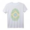 Brasilien Fingerabdruck Flagge Geschenk T-Shirt – Stolz auf brasilianische Herkunft, perfekt für Brasilianer und Brasilien-Fans
