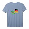Deutsch Brasilianer Flagge T-Shirt - Vintage Design mit Brasilien und Deutschland Flaggen für Reise, Heimat und Freundschaft