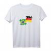 Deutsch Brasilianer Flagge T-Shirt - Vintage Design mit Brasilien und Deutschland Flaggen für Reise, Heimat und Freundschaft