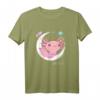 Kawaii Space Axolotl T-Shirt Pastel Goth Japan Style - Lustiges Mexican Anime Comic Shirt für Fans