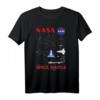 NASA Space Shuttle Schematic Blue Print Graphic T-Shirt - Offiziell lizenzierte Raumfahrt-Designs für NASA-Fans