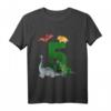 Kinder Geburtstagsshirt 5 Jahre Dinosaurier Dino - Lustiges T-Shirt mit T-Rex, Triceratops & Co. für den perfekten Dino-Geburtstag