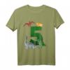 Kinder Geburtstagsshirt 5 Jahre Dinosaurier Dino - Lustiges T-Shirt mit T-Rex, Triceratops & Co. für den perfekten Dino-Geburtstag