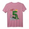 Kinder Geburtstagsshirt 5 Jahre Dinosaurier Dino - Lustiges T-Shirt mit T-Rex, Triceratops & Co. für den perfekten Dino-Geburtstag