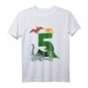 Kinder Geburtstagsshirt 5 Jahre Dinosaurier Dino - Lustiges T-Shirt mit T-Rex, Triceratops & Co. für den perfekten Dino-Geburtstag