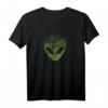 Green Alien Face T-Shirt mit UFO-Design – Ideal für UFO-Jäger, Area 51 & Roswell Fans, Verschörungstheoretiker