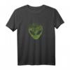 Green Alien Face T-Shirt mit UFO-Design – Ideal für UFO-Jäger, Area 51 & Roswell Fans, Verschörungstheoretiker