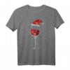 Weihnachten Mit Weinglas Funkelnde Herzen Rotwein Weihnachts T-Shirt - Lustiges Festtagsoutfit für Familie & Freunde