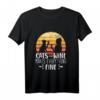 Cats and Wine make everything fine - Lustiges Katzen Wein T-Shirt für Wein- und Katzenliebhaber, perfekt als Geschenk zum Geburtstag oder Weinabend
