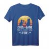Cats and Wine make everything fine - Lustiges Katzen Wein T-Shirt für Wein- und Katzenliebhaber, perfekt als Geschenk zum Geburtstag oder Weinabend