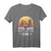 Cats and Wine make everything fine - Lustiges Katzen Wein T-Shirt für Wein- und Katzenliebhaber, perfekt als Geschenk zum Geburtstag oder Weinabend