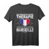 Französisches Reise T-Shirt mit Flagge - Marseille Urlaub Geschenk für Frankreich-Liebhaber, Männer und Frauen, perfekt für Reisen, Vatertag, Muttertag und Geburtstage