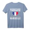 Französisches Reise T-Shirt mit Flagge - Marseille Urlaub Geschenk für Frankreich-Liebhaber, Männer und Frauen, perfekt für Reisen, Vatertag, Muttertag und Geburtstage