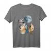 Drei Opossum Heulen auf Mond - Lustiges Opossum Liebhaber Kostüm T-Shirt für Männer, Frauen & Kinder als Geschenk