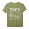 Mieze Katze POSITIV AUF MÜDE GETESTET - Lustiges Schlaf T-Shirt für Katzenliebhaber & Morgenmuffel