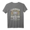 Legenden 1987 Geboren Geschenk - Geburtstag T-Shirt für Damen und Herren, Perfektes Jahrgangs-Spruchshirt für 1987 Geborene