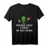 Alien T-Shirt Herren Damen Kinder Außerirdisch Ufo Weltall - Klassisch geschnittenes Space-Shirt mit Fliegender Untertasse